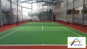 Sửa và sơn lại 02 lớp sơn Nova sports sân tennis Thanh Niên   Đà Lạt