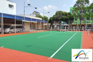 Dự án sửa chữa và sơn lại sân tennis điện lực ở Cao Lãnh - Đồng Tháp