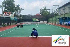 Dự án sửa chữa và sơn lại sân tennis Nhật Nguyệt ở Bình Thạnh