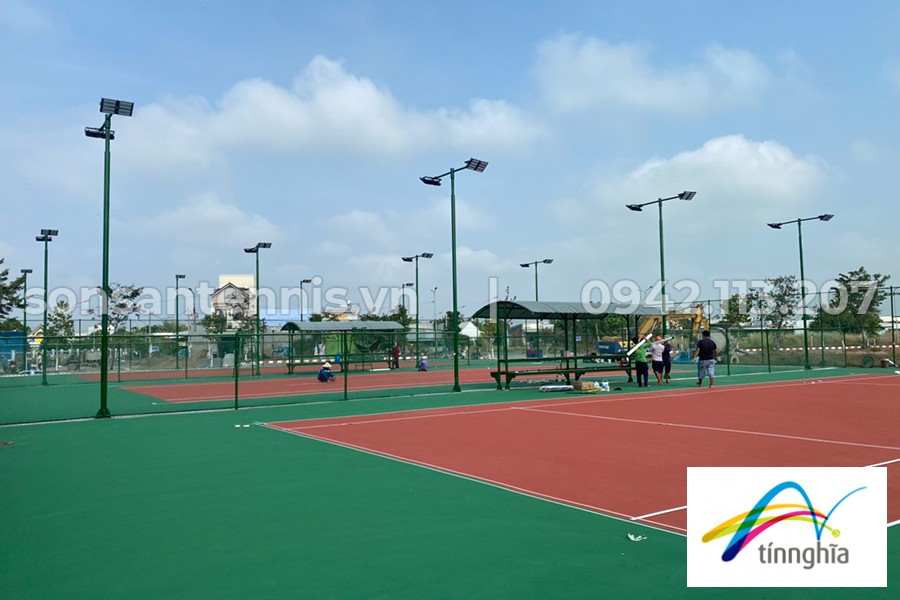 Sơn Master Court cho 3 sân tennis Khu thể thao Huyện Hồng Ngự, Đồng Tháp 6